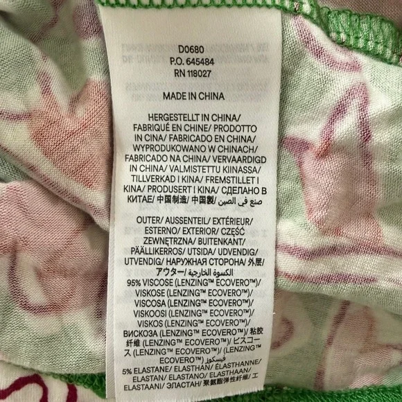 Boden Green Pink Floral Paisley Jersey V-Neck Maxi Dress US 16-18R Sleeveless - Picture 8 of 8